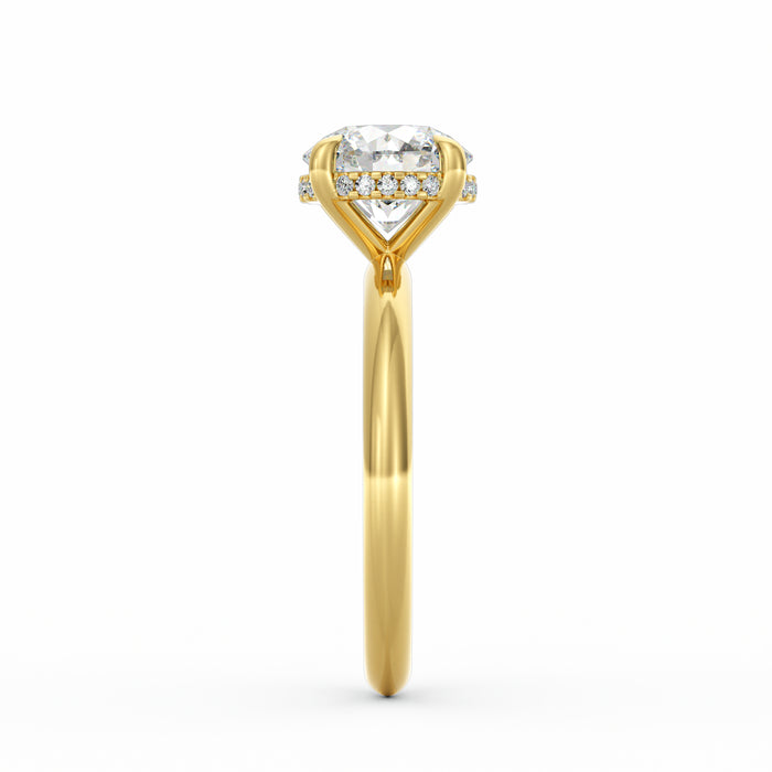 Sienna | 2ct Round Cut Hidden Halo Engagement Ring