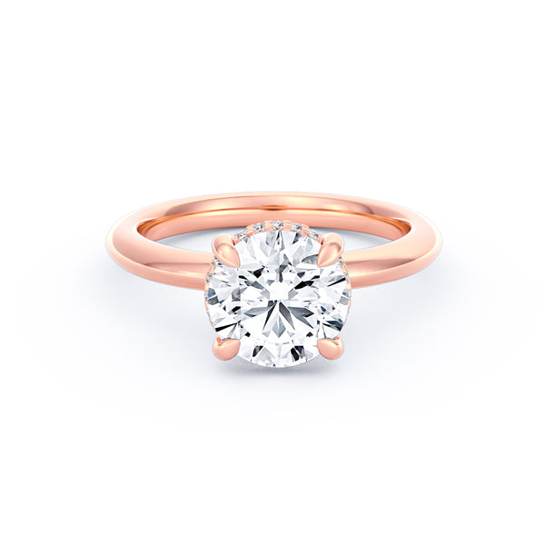 Sienna | 2ct Round Cut Hidden Halo Engagement Ring alternate