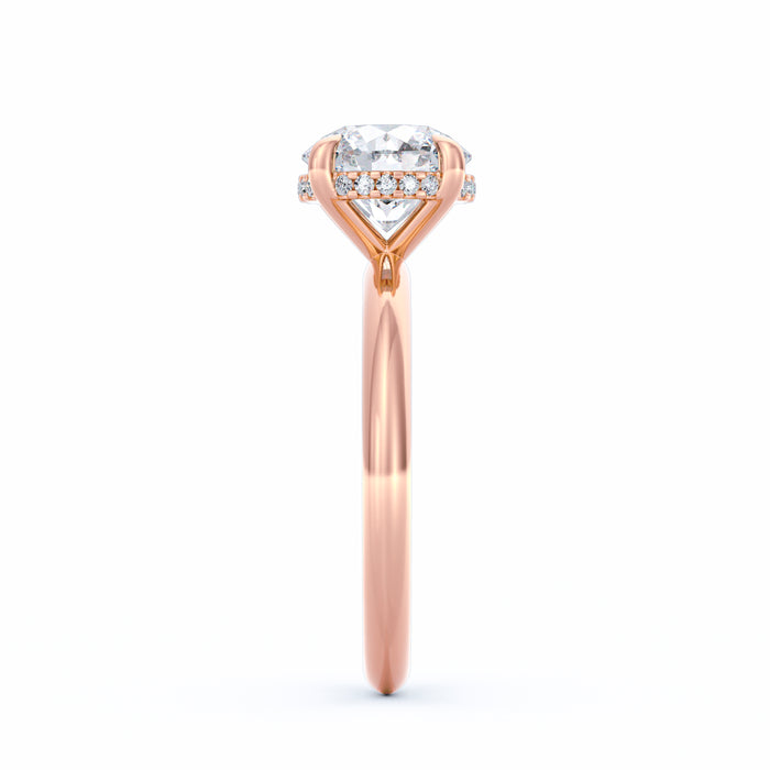Sienna | 2ct Round Cut Hidden Halo Engagement Ring