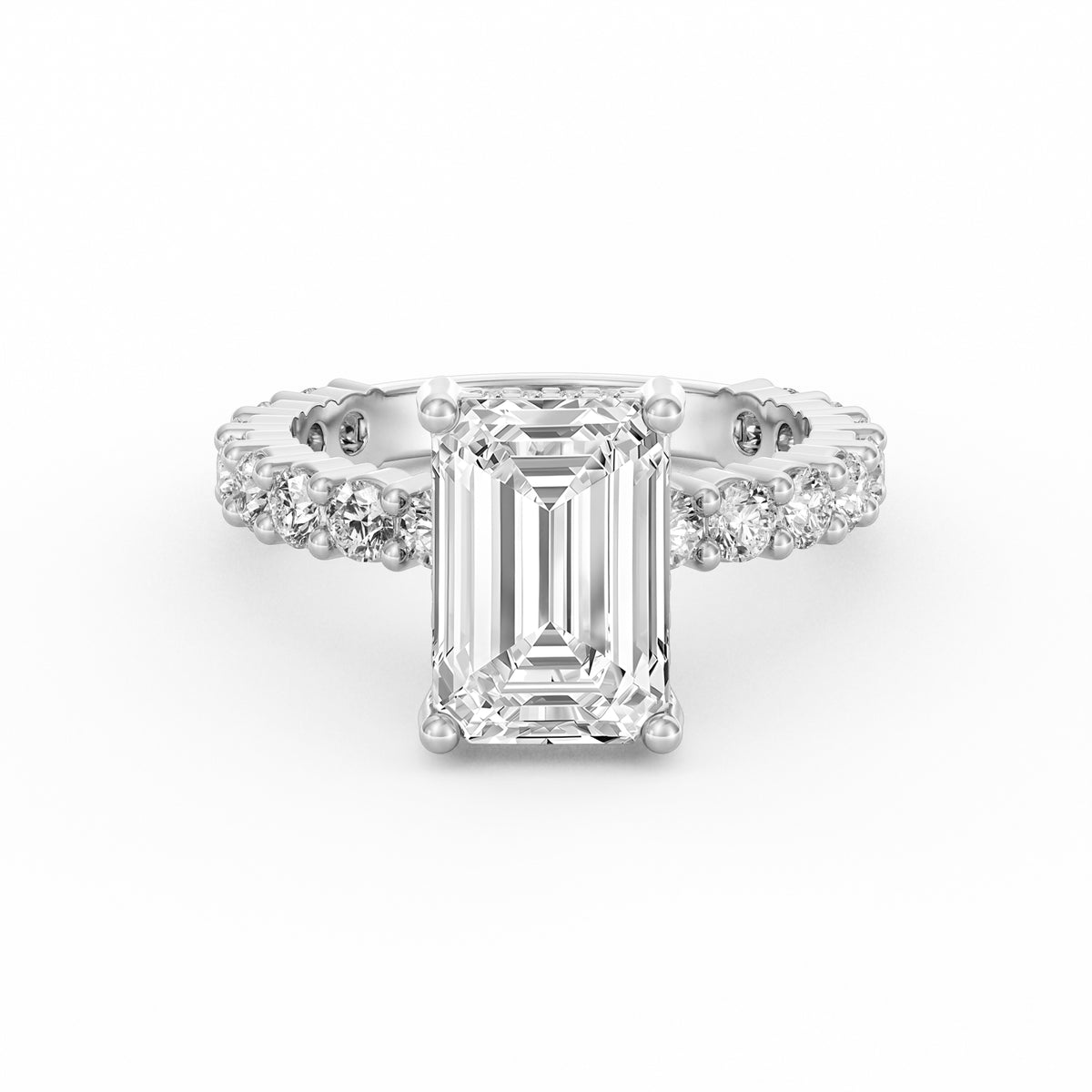 Olivia | 3ct Emerald Cut Basket Setting Engagement Ring