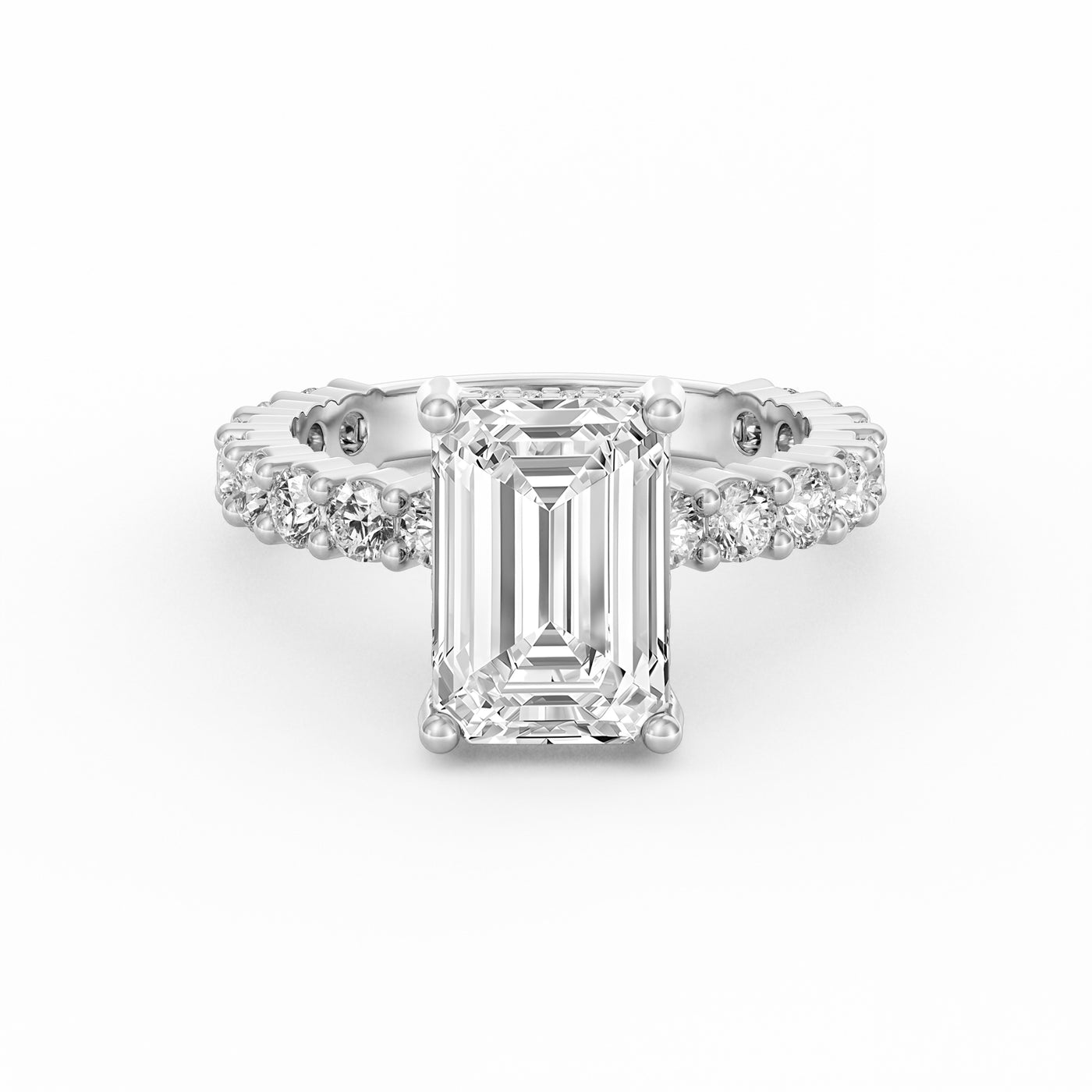 Olivia | 3ct Emerald Cut Basket Setting Engagement Ring