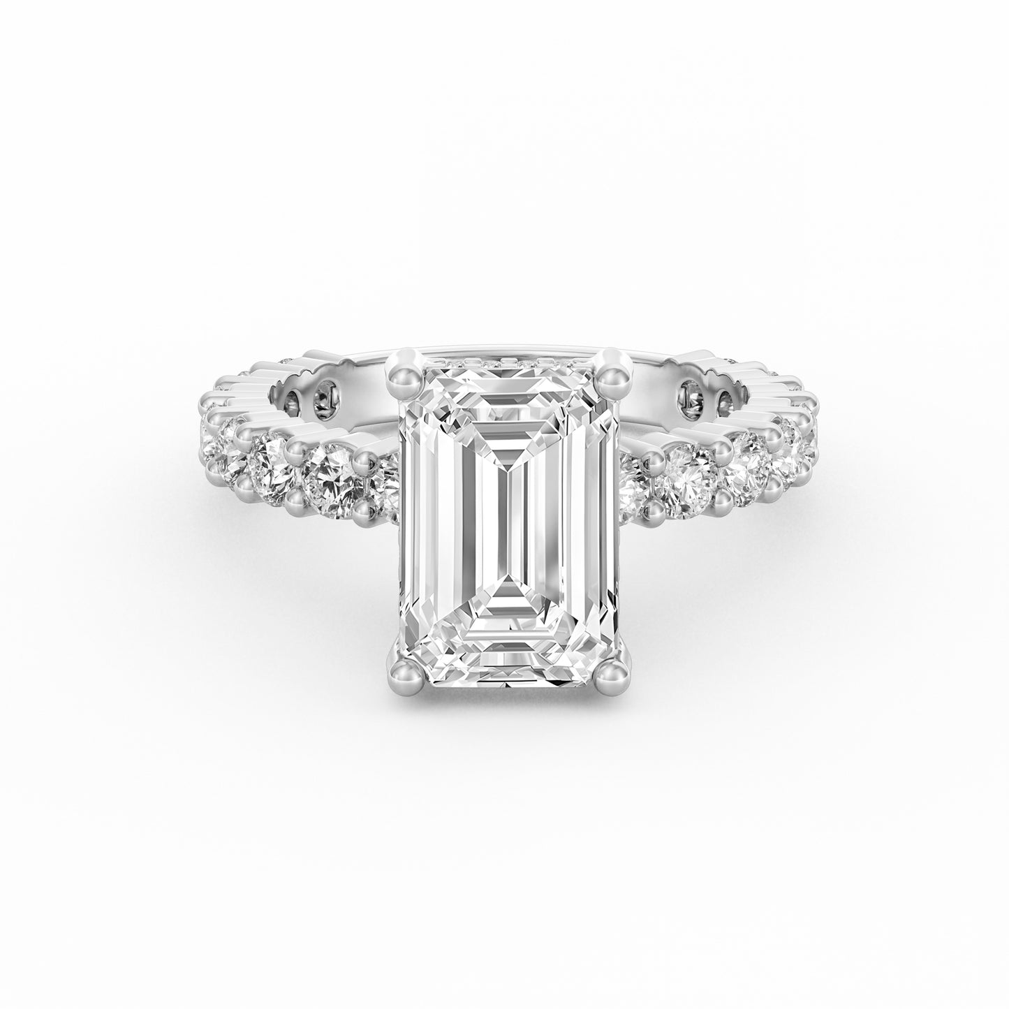 Olivia | 3ct Emerald Cut Basket Setting Engagement Ring
