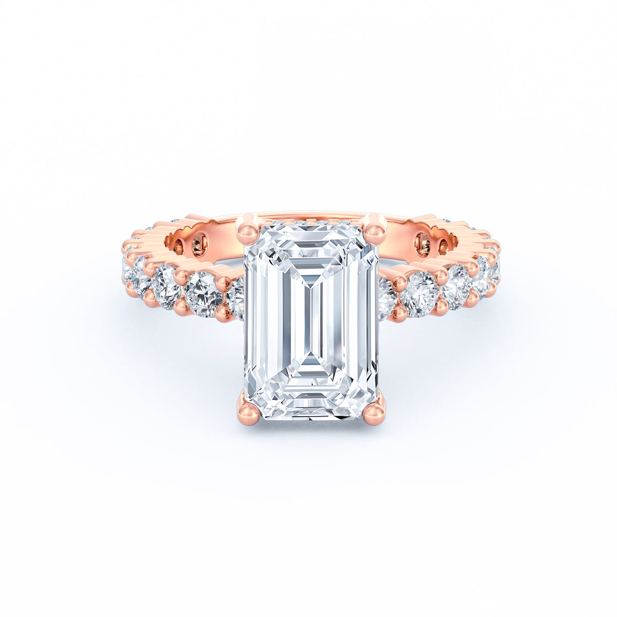 Olivia | 3ct Emerald Cut Basket Setting Engagement Ring