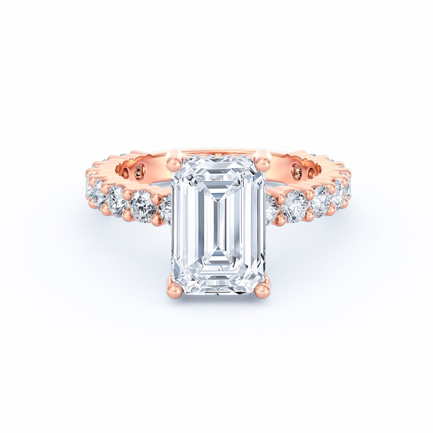 Olivia | 3ct Emerald Cut Basket Setting Engagement Ring