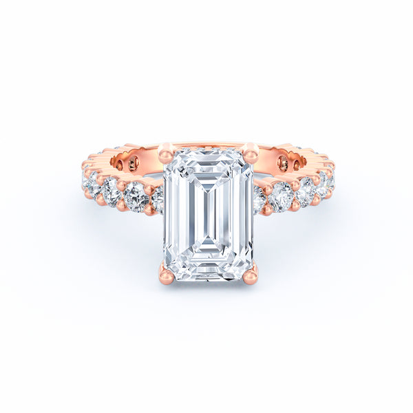 Olivia | 3ct Emerald Cut Basket Setting Engagement Ring
