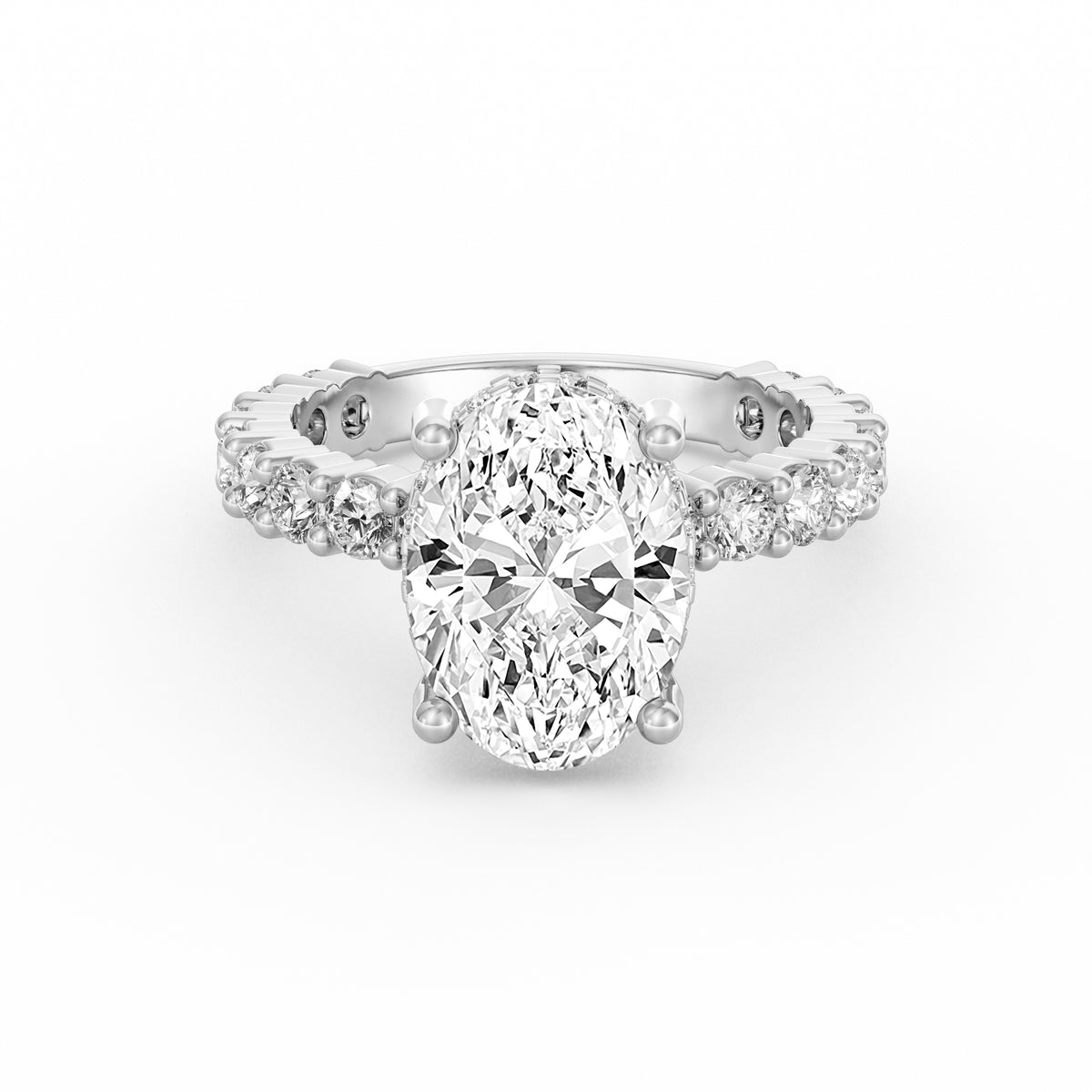 Olivia | 3ct Oval Cut Basket Setting Engagement Ring