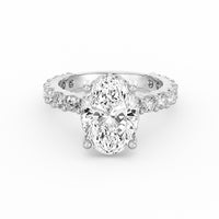 Olivia | 3ct Oval Cut Basket Setting Engagement Ring
