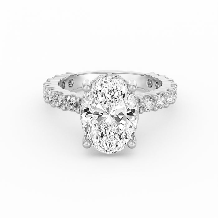 Olivia | 3ct Oval Cut Basket Setting Engagement Ring