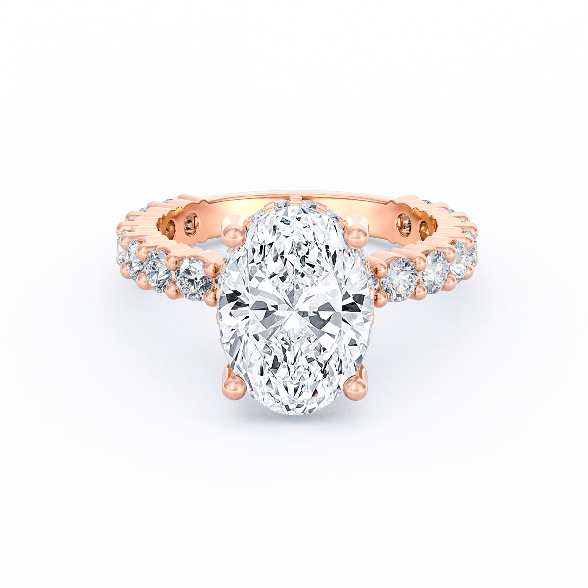 Olivia | 3ct Oval Cut Basket Setting Engagement Ring