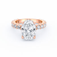 Olivia | 3ct Oval Cut Basket Setting Engagement Ring