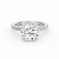 Avery | 3ct Round Cut Pavé Band Engagement Ring