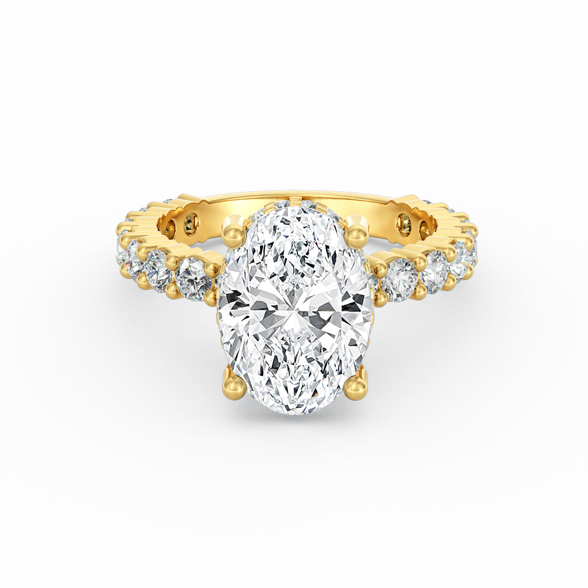 Olivia | 3ct Oval Cut Basket Setting Engagement Ring