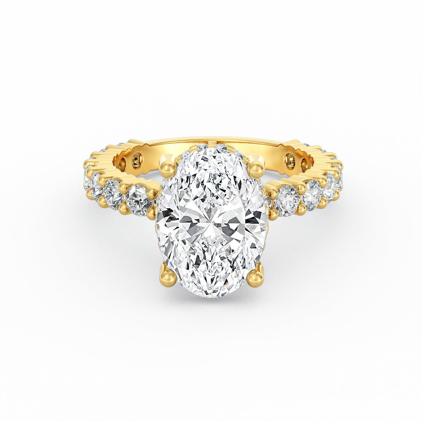 Olivia | 3ct Oval Cut Basket Setting Engagement Ring