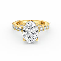 Olivia | 3ct Oval Cut Basket Setting Engagement Ring