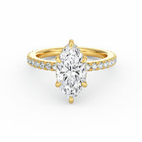 Avery | 3ct Marquise Cut Pavé Band Engagement Ring