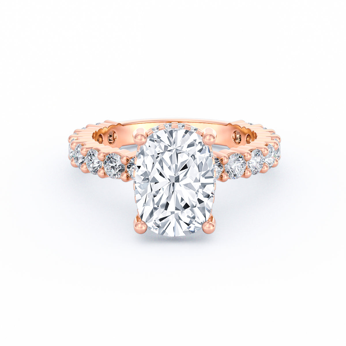 Olivia | 3ct Cushion Cut Basket Setting Engagement Ring