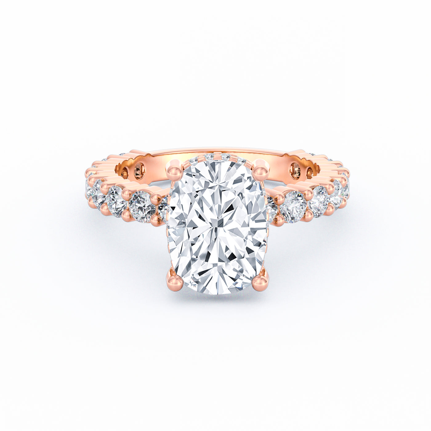 Olivia | 3ct Cushion Cut Basket Setting Engagement Ring