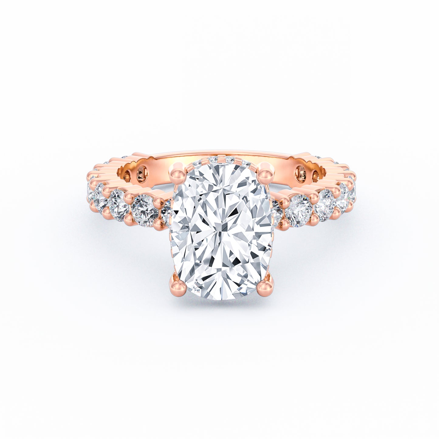 Olivia | 3ct Cushion Cut Basket Setting Engagement Ring