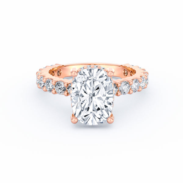 Olivia | 3ct Cushion Cut Basket Setting Engagement Ring