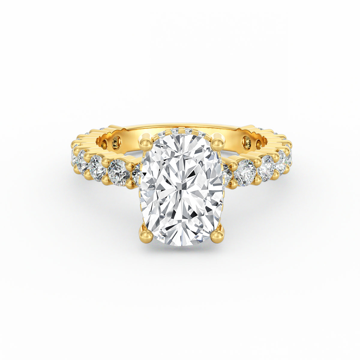 Olivia | 3ct Cushion Cut Basket Setting Engagement Ring