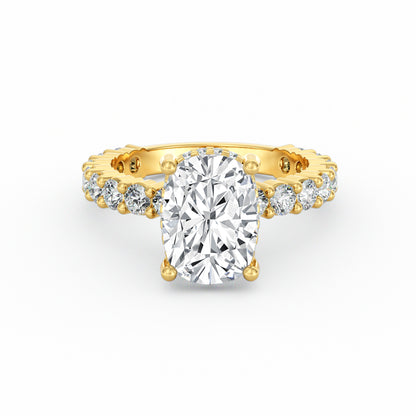 Olivia | 3ct Cushion Cut Basket Setting Engagement Ring