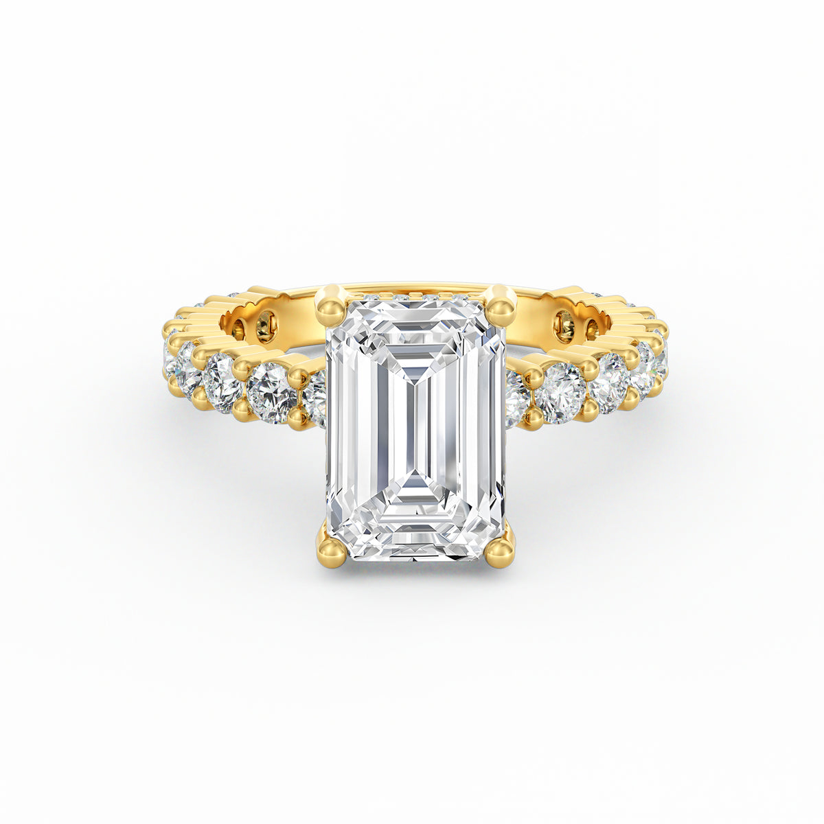 Olivia | 3ct Emerald Cut Basket Setting Engagement Ring