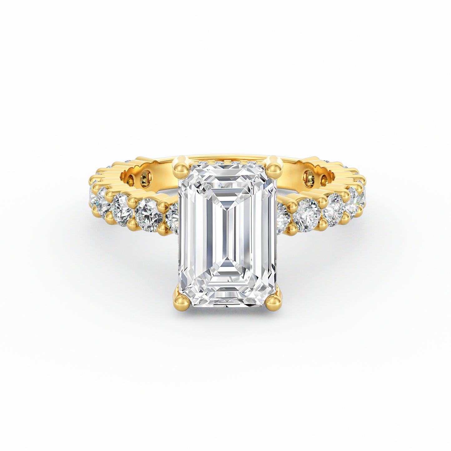 Olivia | 3ct Emerald Cut Basket Setting Engagement Ring