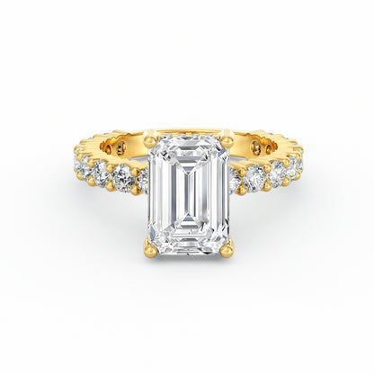 Olivia | 3ct Emerald Cut Basket Setting Engagement Ring
