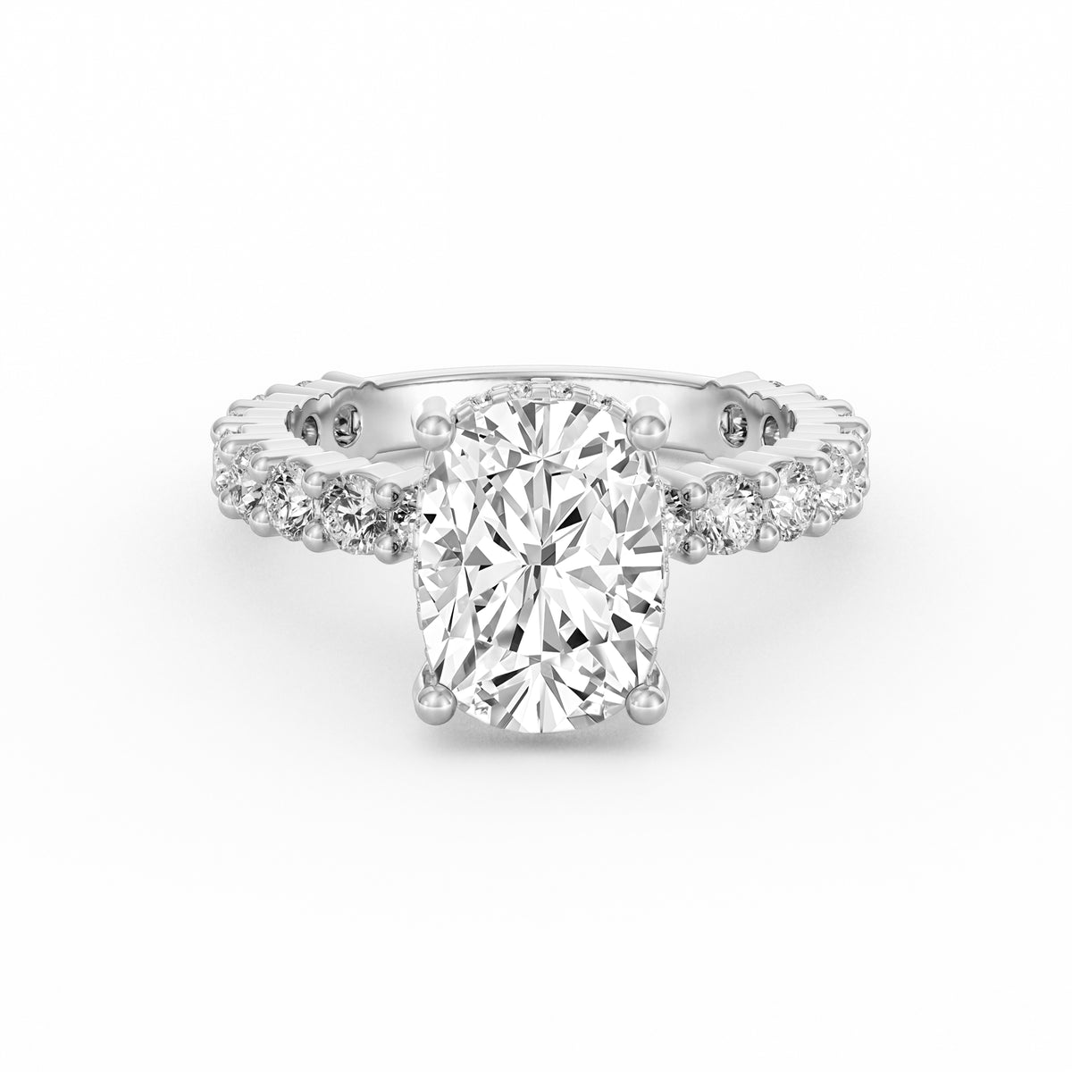Olivia | 3ct Cushion Cut Basket Setting Engagement Ring