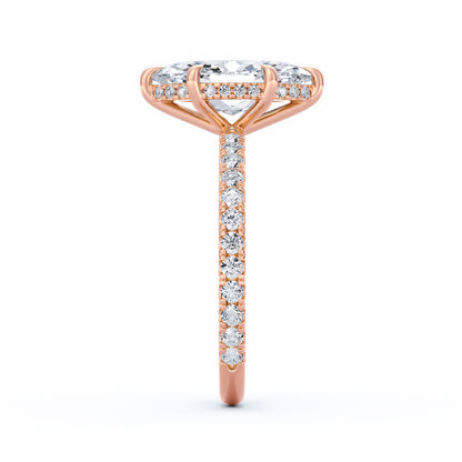 Avery | 3ct Marquise Cut Pavé Band Engagement Ring