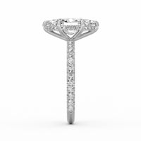 Avery | 3ct Marquise Cut Pavé Band Engagement Ring