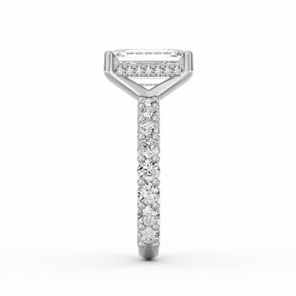 Olivia | 3ct Emerald Cut Basket Setting Engagement Ring