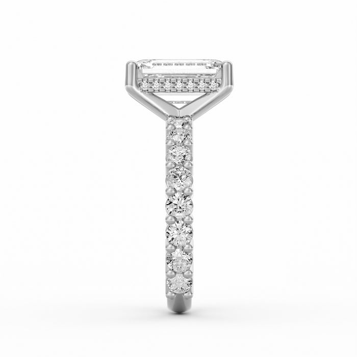 Olivia | 3ct Emerald Cut Basket Setting Engagement Ring