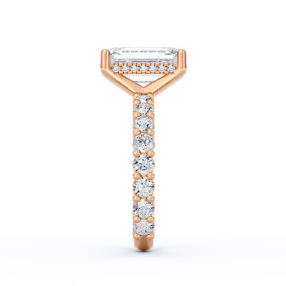 Olivia | 3ct Emerald Cut Basket Setting Engagement Ring