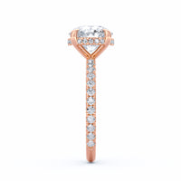 Avery | 3ct Round Cut Pavé Band Engagement Ring