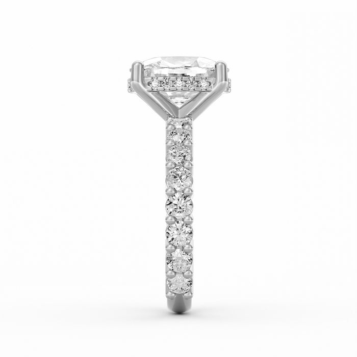 Olivia | 3ct Cushion Cut Basket Setting Engagement Ring