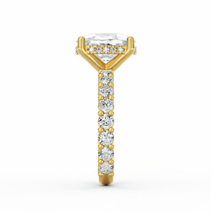 Olivia | 3ct Cushion Cut Basket Setting Engagement Ring