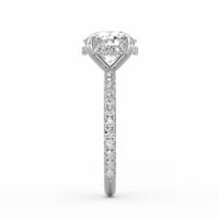 Avery | 3ct Round Cut Pavé Band Engagement Ring