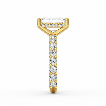 Olivia | 3ct Emerald Cut Basket Setting Engagement Ring