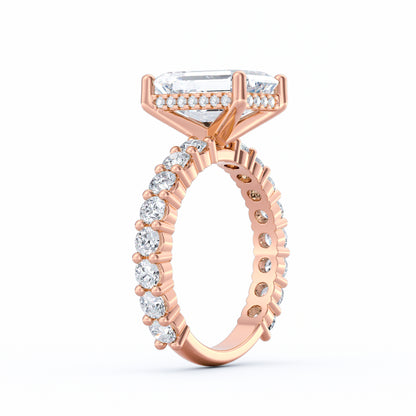 Olivia | 3ct Emerald Cut Basket Setting Engagement Ring