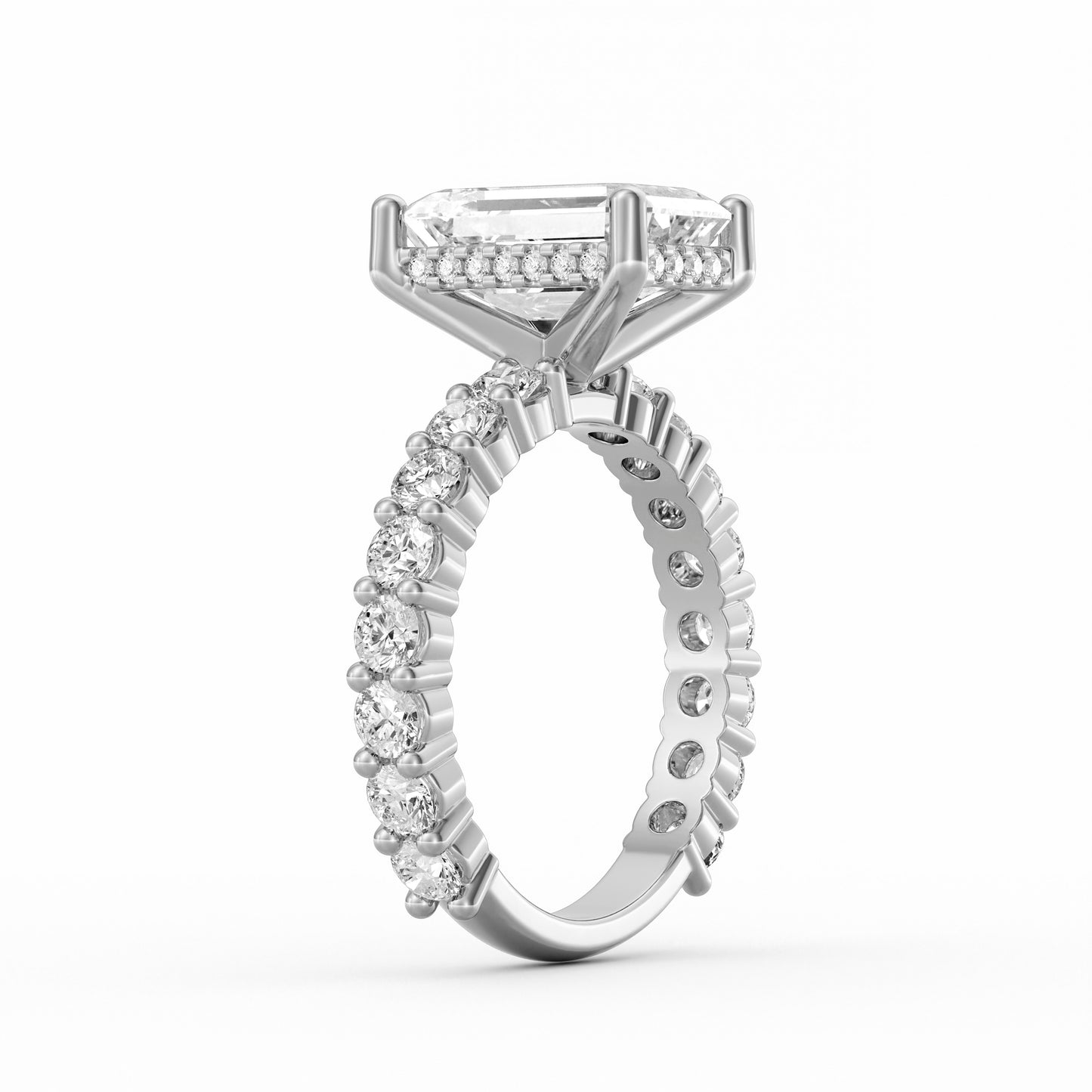 Olivia | 3ct Emerald Cut Basket Setting Engagement Ring