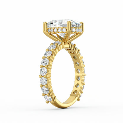 Olivia | 3ct Oval Cut Basket Setting Engagement Ring