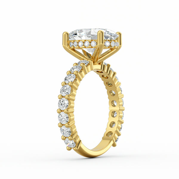 Olivia | 3ct Oval Cut Basket Setting Engagement Ring alternate