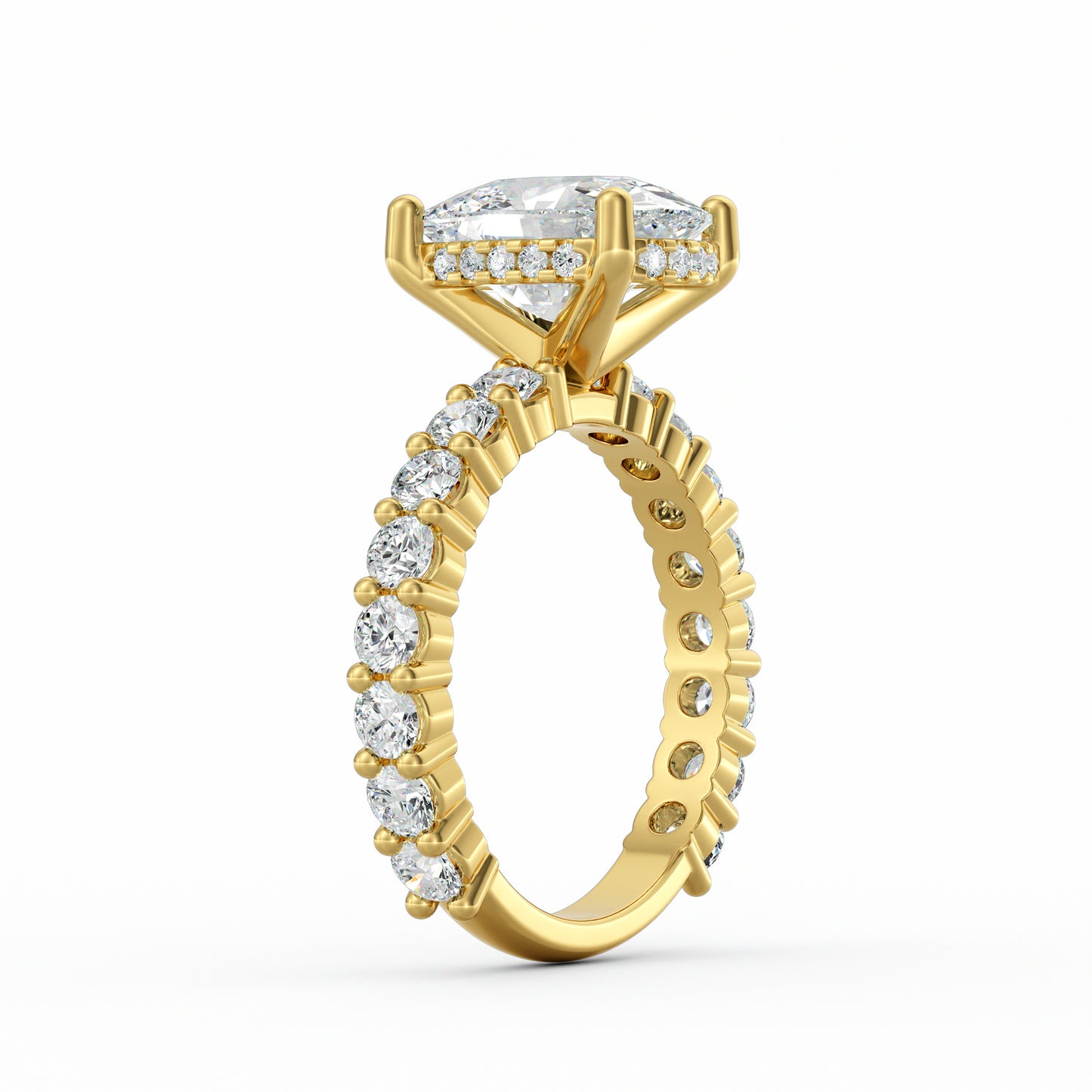 Olivia | 3ct Cushion Cut Basket Setting Engagement Ring