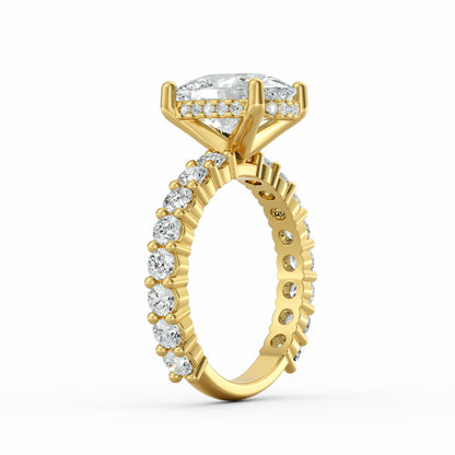 Olivia | 3ct Cushion Cut Basket Setting Engagement Ring