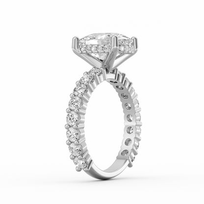 Olivia | 3ct Cushion Cut Basket Setting Engagement Ring