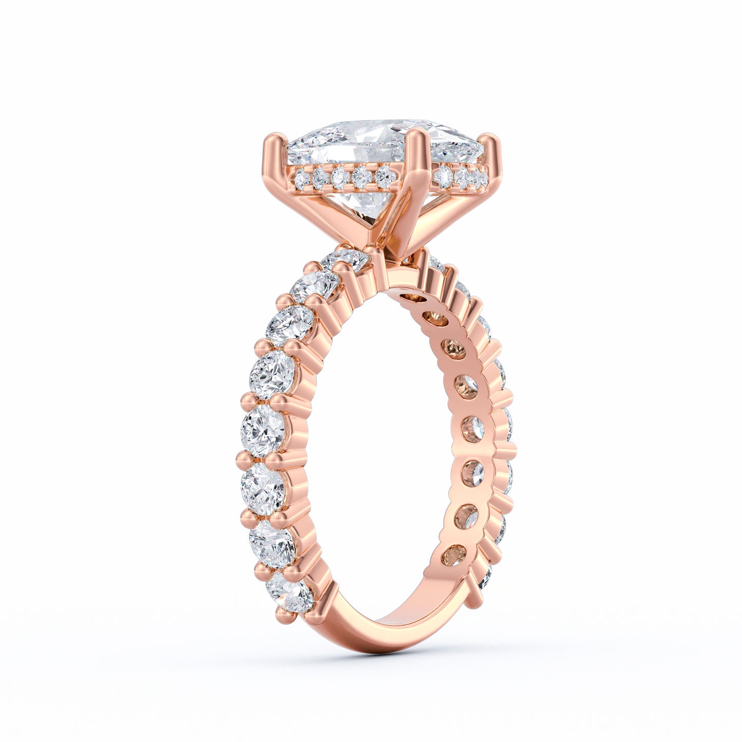 Olivia | 3ct Cushion Cut Basket Setting Engagement Ring