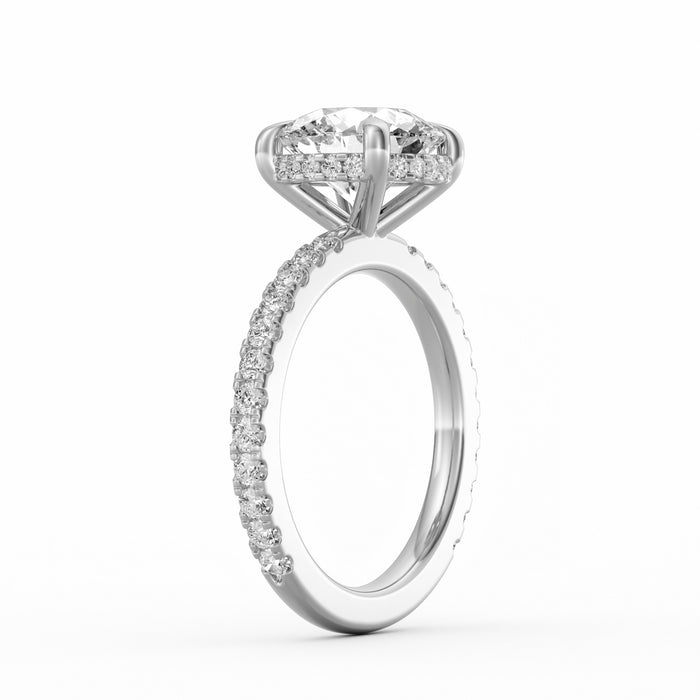 Avery | 3ct Round Cut Pavé Band Engagement Ring alternate