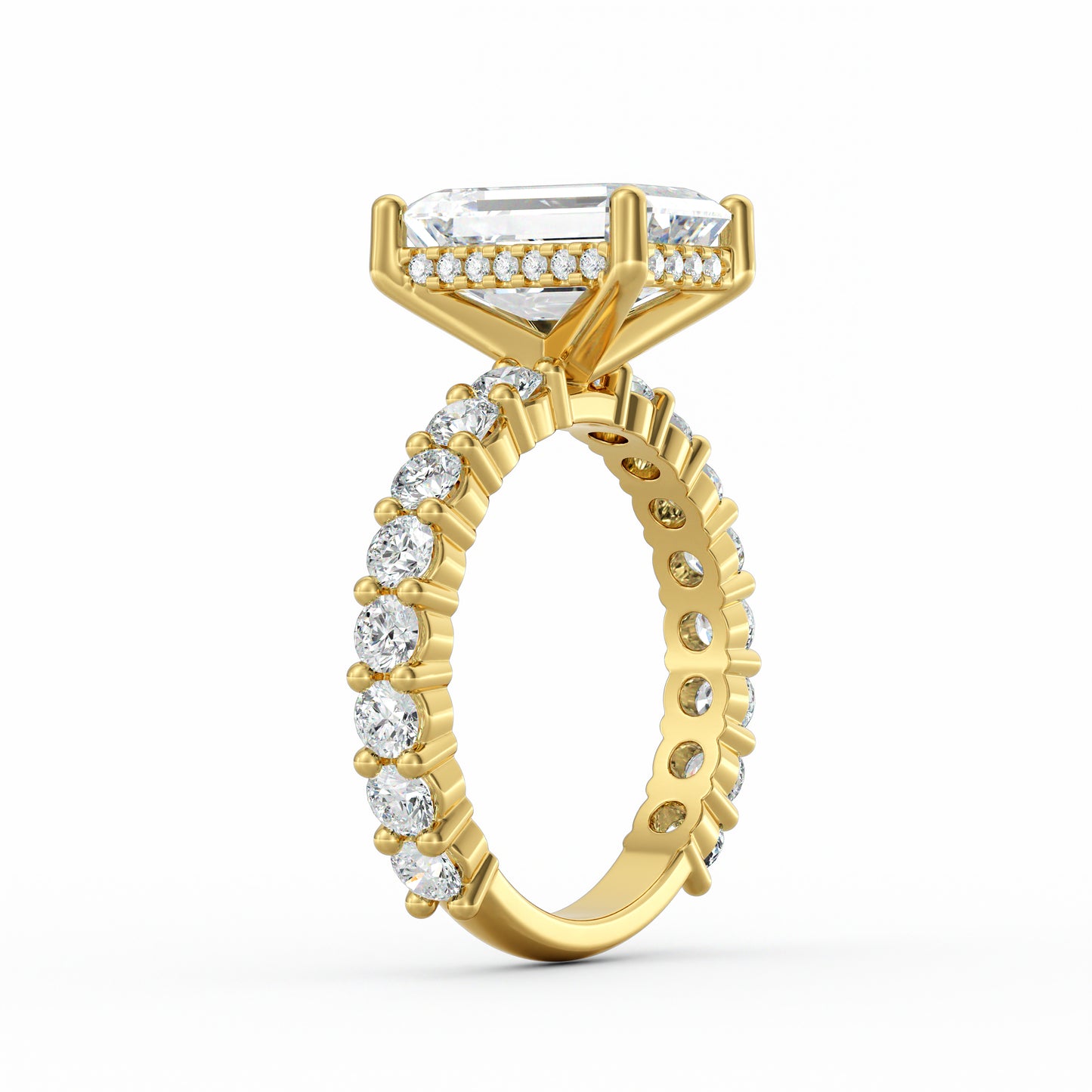 Olivia | 3ct Emerald Cut Basket Setting Engagement Ring