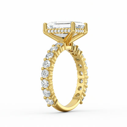 Olivia | 3ct Emerald Cut Basket Setting Engagement Ring